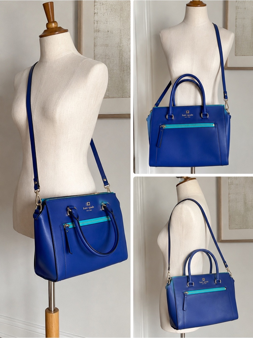 Kate Spade New York Genuine Leather Satchel - Picture 3 of 5